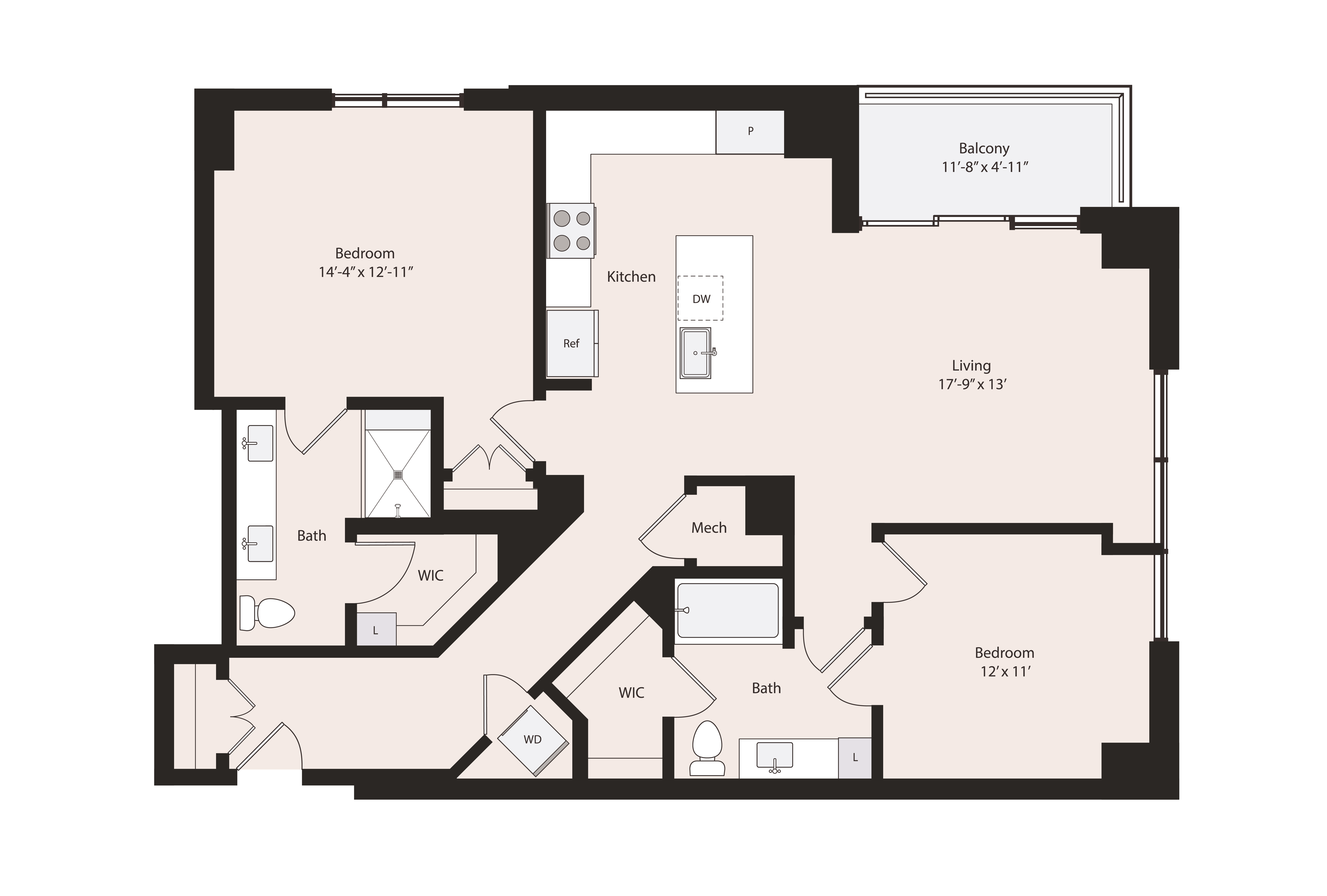 Floor plan layout diagram for B1-1